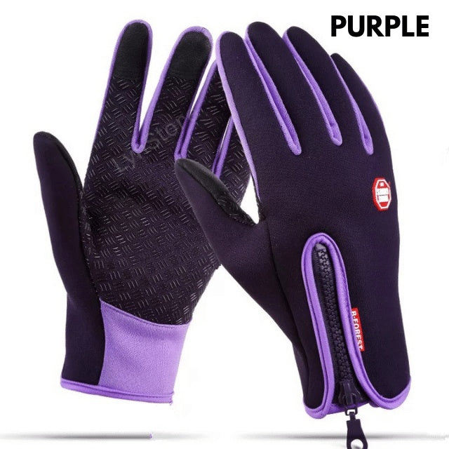 Gants d'hiver pour écran tactile, moto, glisse, gants de sport imperméables avec polaire