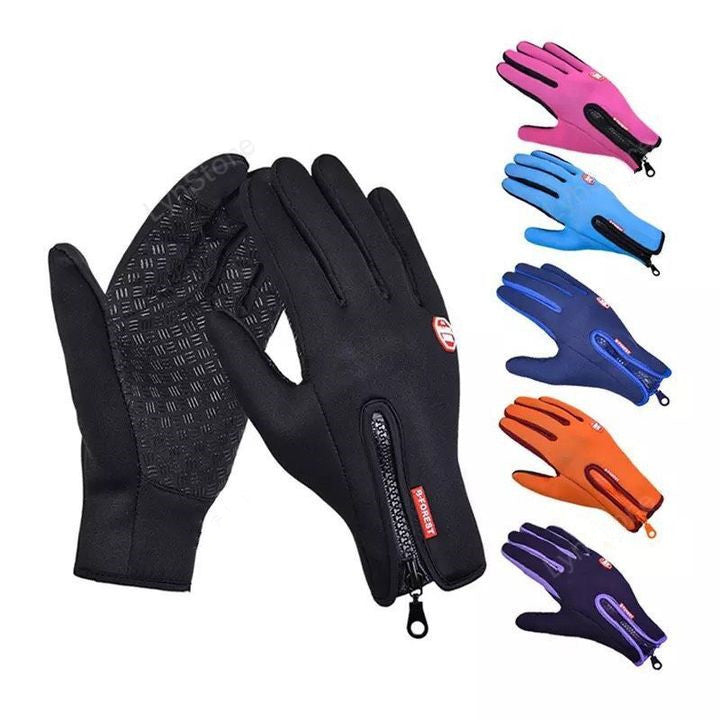 Gants d'hiver pour écran tactile, moto, glisse, gants de sport imperméables avec polaire