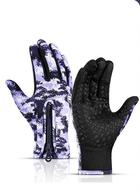 Gants d'hiver pour écran tactile, moto, glisse, gants de sport imperméables avec polaire