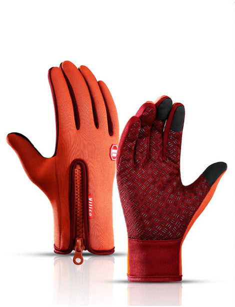 Gants d'hiver pour écran tactile, moto, glisse, gants de sport imperméables avec polaire