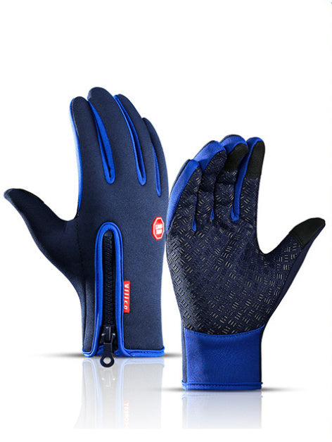 Gants d'hiver pour écran tactile, moto, glisse, gants de sport imperméables avec polaire