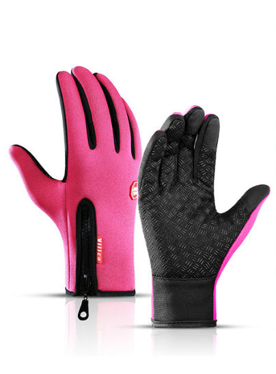 Gants d'hiver pour écran tactile, moto, glisse, gants de sport imperméables avec polaire
