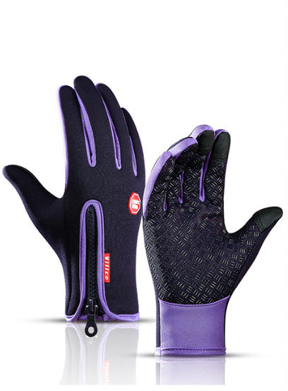 Gants d'hiver pour écran tactile, moto, glisse, gants de sport imperméables avec polaire
