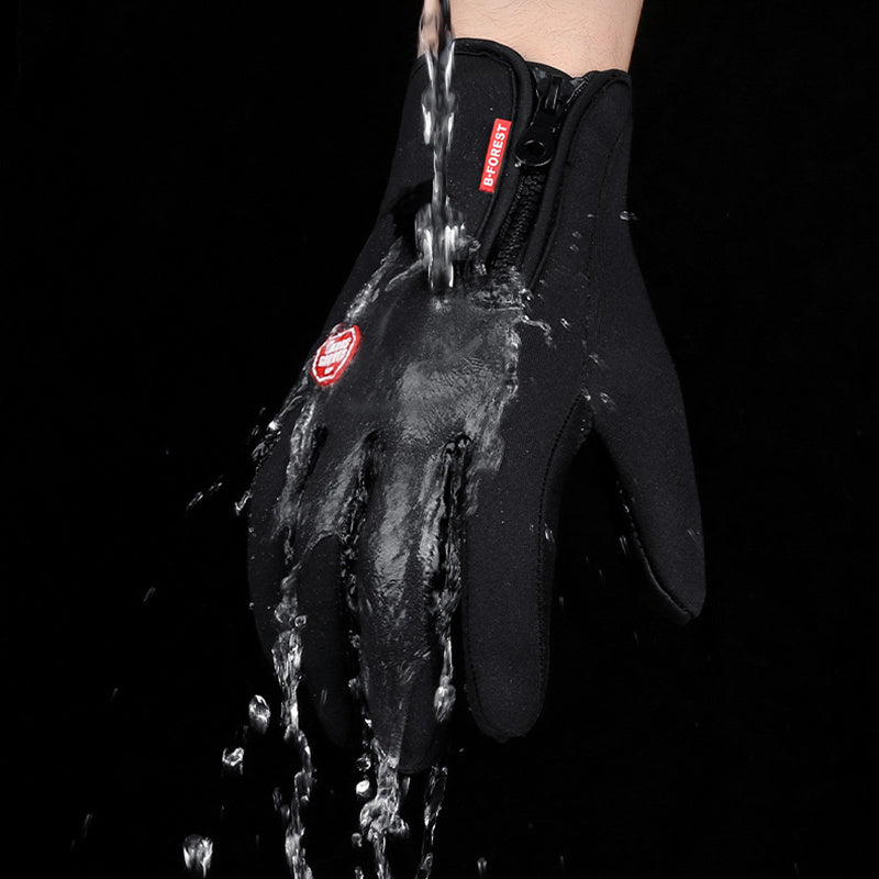 Gants d'hiver pour écran tactile, moto, glisse, gants de sport imperméables avec polaire
