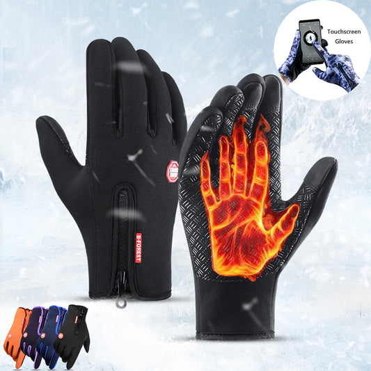 Gants d'hiver pour écran tactile, moto, glisse, gants de sport imperméables avec polaire