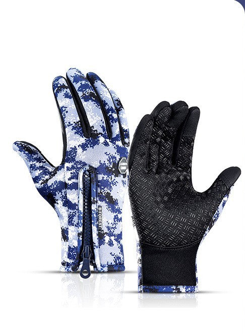 Gants d'hiver pour écran tactile, moto, glisse, gants de sport imperméables avec polaire