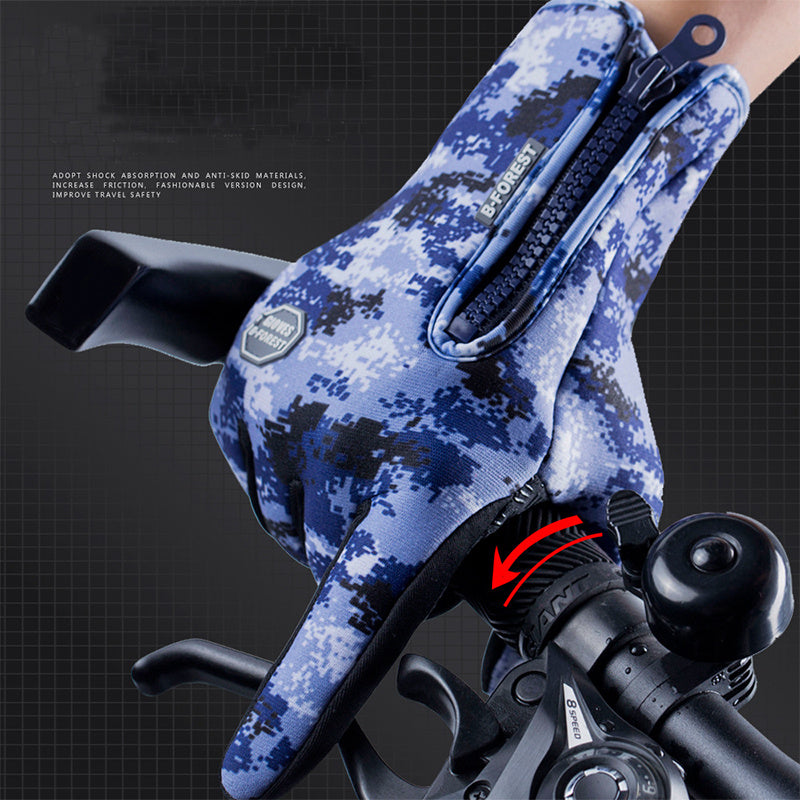 Gants d'hiver pour écran tactile, moto, glisse, gants de sport imperméables avec polaire